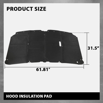 G-PLUS Hood Insulation Pad Heat Shield w/Clips Compatible with Ford F250 F350 F450 Super Duty 1999-2007/Fit Ford Excursion 2000-2007 Black Heat Blanket