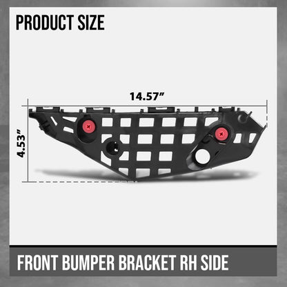 G-PLUS Bumper Bracket Front Passenger Right Side Compatible with Toyota Highlander Hybrid Bronze Edition 2022 2023, Fit Toyota Highlander XSE 2021 2022 2023 521450E100, TO1043147 Black