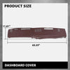 G-PLUS TPE Neutral Dashboard Dash Cover Red Compatible with 1981-1987 Chevy GMC Full Size Pickup/1981-1991 Chevy GMC SUV