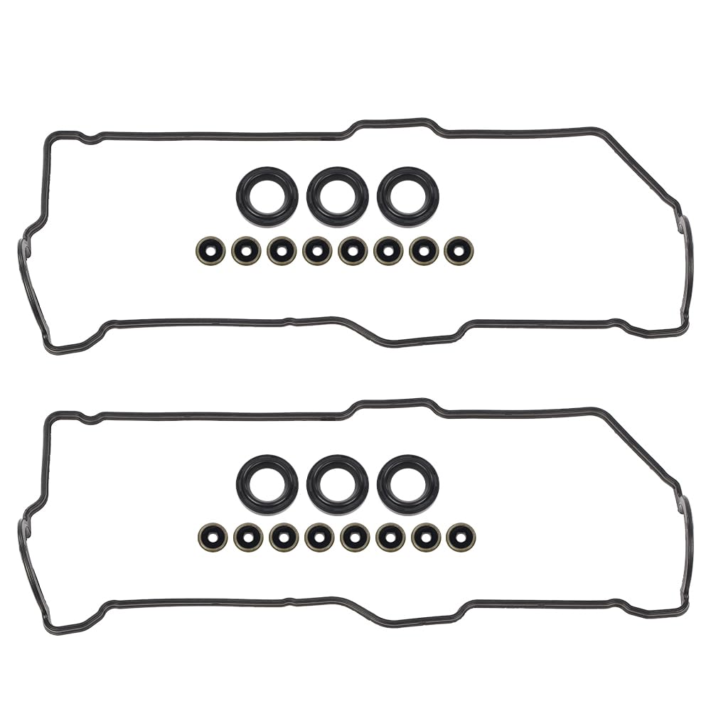 G-PLUS Valve Cover Gasket Set Fit 1996-2002 Toyota 4Runner /1995-1998 Toyota T100 /1995-2004 Toyota Tacoma /2000-2004 Toyota Tundra 3.4L V6 DOHC, 5VZFE