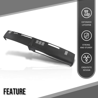 G-PLUS TPE Dashboard Dash Cover Compatible with Chevy GMC Full Size Pickup 1981-1987, Fit Chevy GMC SUV 1981-1991 Black