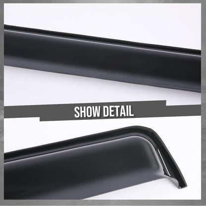 G-PLUS Window Rain Deflector and Sun Visor Compatible with RV Window Rain Deflector and Sun Visor Fit 44-49 Inch Wide Window in-Channel Rain Guards Smoke