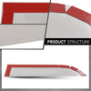 G-PLUS 8" Chopped Top Window Trim Pair, Compatible with Kenworth T680 & T880 Trucks 2013+, Stainless Steel