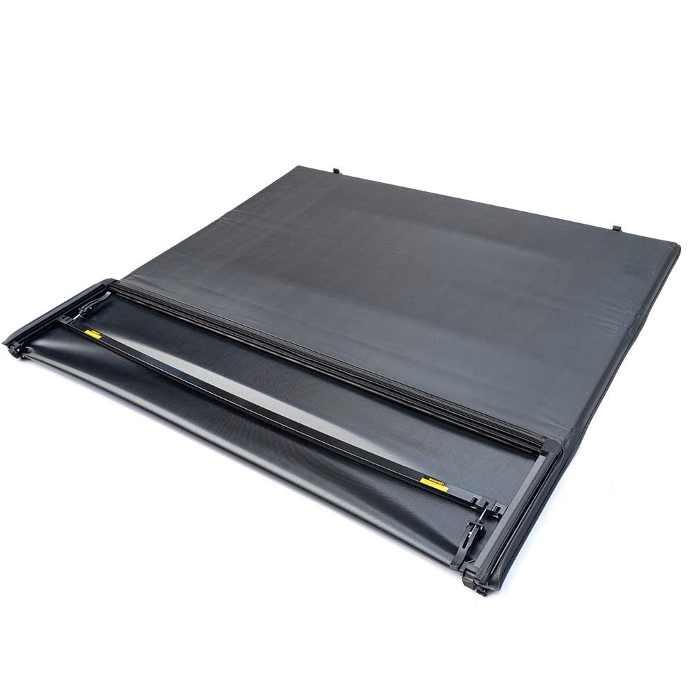 G-PLUS Soft Fold Four-FOLD Truck Bed Tonneau Cover 1999-2018 Compatible with Ford F250 F350 F450 Super Duty | Fits 6.8' 6.8ft Bed