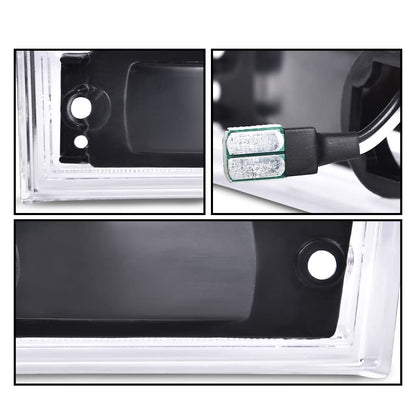 G-PLUS Amber LED Marker Light Compatible with Chevy C10 C20 C30 GMC 1981-1991 GM2550115, GM2551107 Clear Lens Front Side Marker Lamp