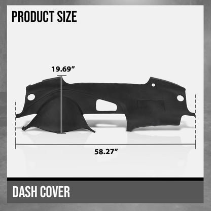 G-PLUS TPE Molded Dashboard Dash Cover Compatible with Honda Acura TL 2004 2005 2006 2007 2008 Dash Board Cover (Black)