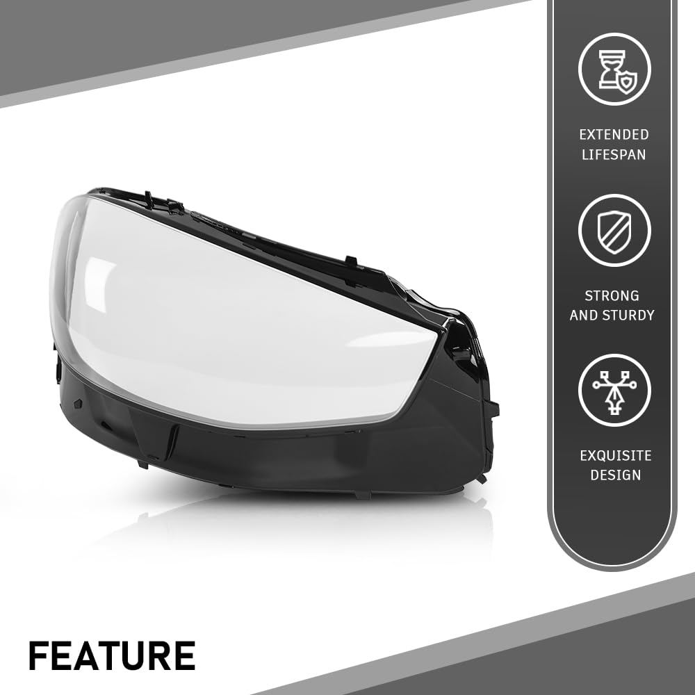 G-PLUS Left & Right Headlight Lens Headlamp Cover Compatible with Benz SClass W223 V223 Z223 Models 2020-2024