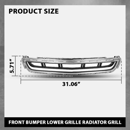 G-PLUS Front Bumper Lower Grille Radiator Grill Compatible with Cadillac XTS 2013-2017 GM1036158, 12457782, 20901627 Chrome Black