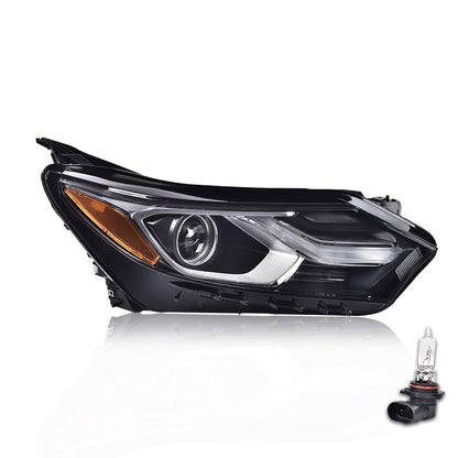 G-PLUS LED Headlight Assembly Compatible with Chevy Equinox 2018 2019 2020 w/Factory HID/Xenon,Passenger Right Headlamp Clear Lens Black Housing Amber Reflector Bumper Headlamps,faros delanteros