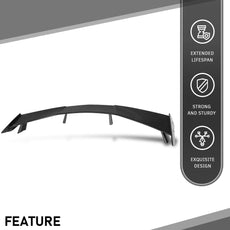 G-PLUS Trunk Spoiler Wing for Chevy Corvette C8 2020-2024 Carbon Fiber Black Front View