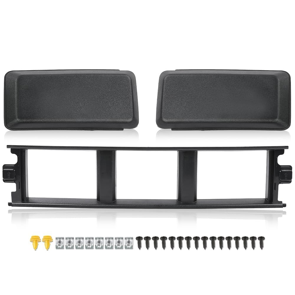 G-PLUS Front Bumper Lower Center Cover & Bumper Guards Pads End Caps Compatible With Ford F150 2018-2020 JL3Z17B968BB ABS