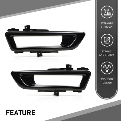 G-PLUS Front Bumper Fog Light Lamp Bezel Left +Right Compatible with Land Rover Discovery Sport 2015-2018