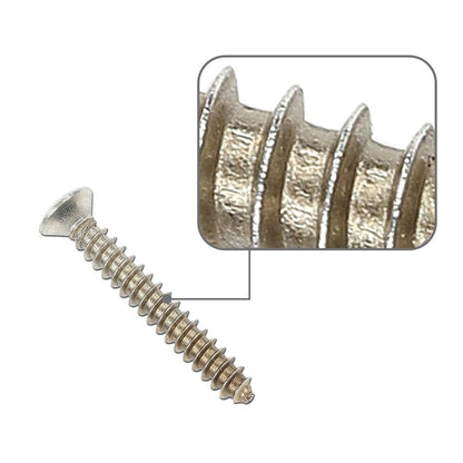 G-PLUS Headlight & Bumper Bezel Trim Screw Kit Chrome Silver Stainless Steel (Thread #8,Length 3/4" and 1 1/8",Torx Pan Head with a 9/32" Outside Diameter)