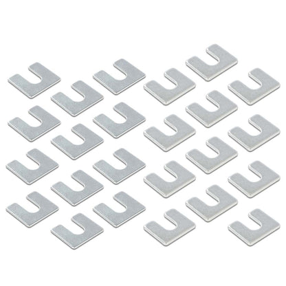 G-PLUS Fender Alignment Shims- 1/16" & 1/8" Thick- 3/8" Slot- 24 shims- #397T Compatible with GM Body