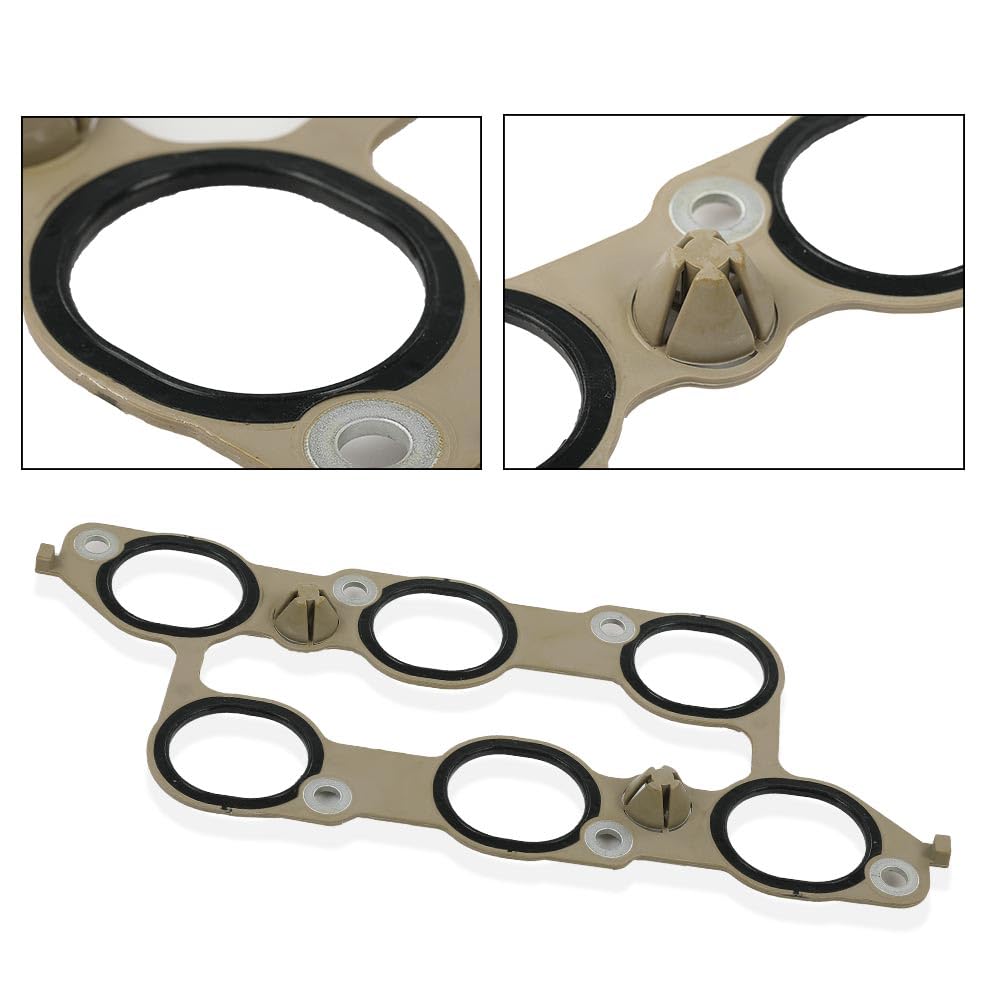 G-PLUS Intake Manifold Gasket 12673300, 12590958 Fit Buick Lacrosse 2010-2011/Cadillac CTS STS 2008-2011/Chevy Camaro 2010-2011/Caprice 2014-2017/Traverse 2014-2017/GMC Acadia 2014-2016