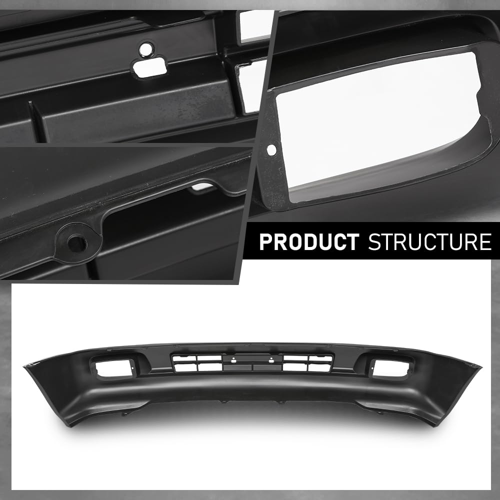 G-PLUS Front Bumper Cover Fog Lamp Holes Primed Compatible with Toyota Land Cruiser Base 2003-2007 5211960918, TO1000267