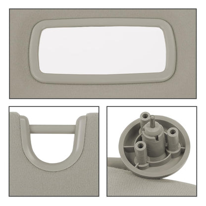 G-PLUS Beige Sun Visor LH Driver & RH Passenger Side 1 Pair Compatible with 2002-2009 Dodge Ram 1500 2500 3500 (Only the Passenger Side with a Mirror)