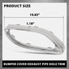 G-PLUS Rear Right Bumper Cover Exhaust Pipe Hole Trim Frame, Compatible with Benz E400 A220 E450 E350 E53 2018-2023, Passenger Side, 2058852321, MB1139107