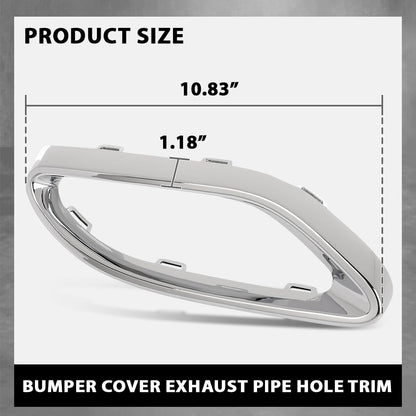 G-PLUS Rear Right Bumper Cover Exhaust Pipe Hole Trim Frame, Compatible with Benz E400 A220 E450 E350 E53 2018-2023, Passenger Side, 2058852321, MB1139107