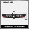 G-PLUS Front Bumper Hood Grille W/Red Trim, Compatible with Volkswagen Golf 7.5 2017-2019, 5GM853651AGCEE, 5GM853651AJCEE