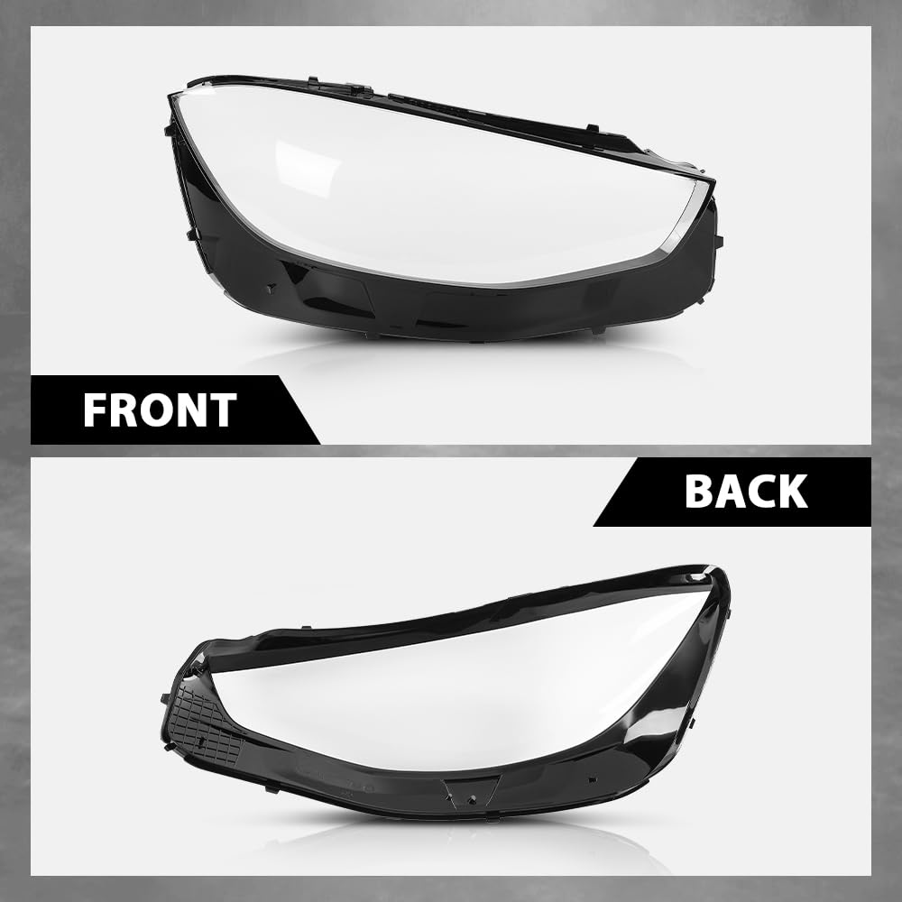G-PLUS Left & Right Headlight Lens Headlamp Cover Compatible with Benz SClass W223 V223 Z223 Models 2020-2024
