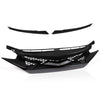 G-PLUS Compatible with Honda Civic 2019-2020 Front Bumper Hood Honeycomb Grill Black w/Eyebrow Black