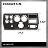 G-PLUS Dash Bezel W/Lower Column Cover with Storage Box Compatible with Chevy GMC Truck Blazer Suburban 1984-1987 without A/C & Wiper Switch Hole Black