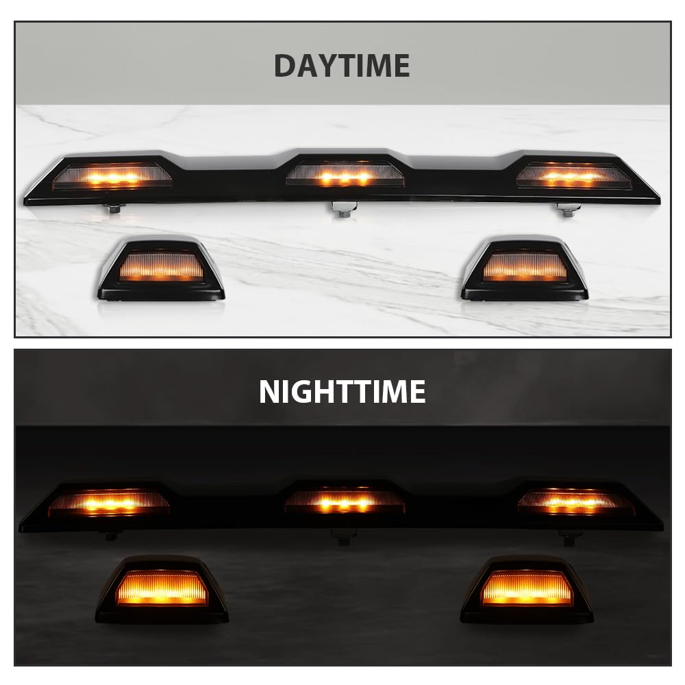 G-PLUS LED Amber Roof Marker Lamp Kit Compatible With Chevy Silverado GMC Sierra 2500HD 3500HD 2020-2023 84747496, 84747497, 84694118, 84948214