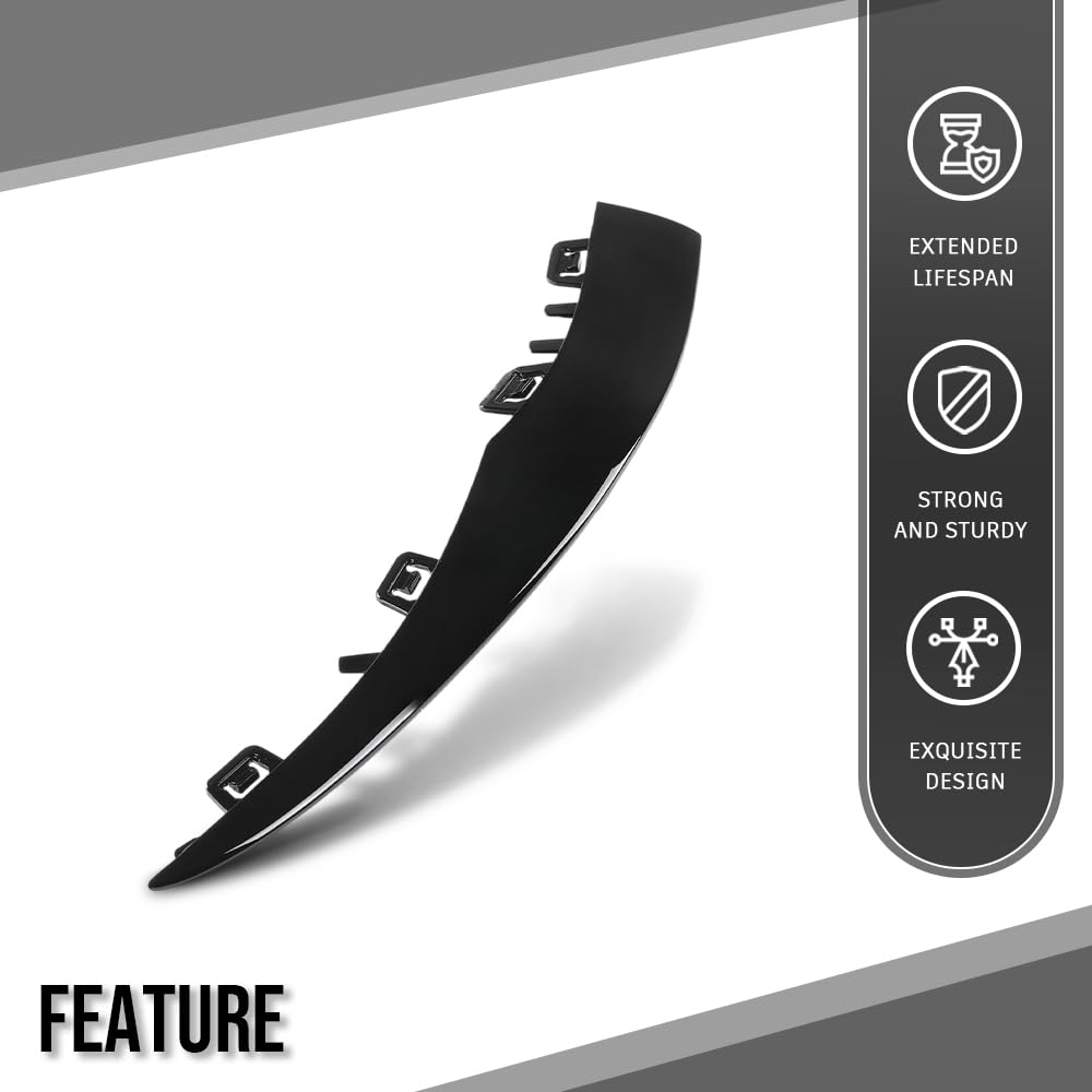 G-PLUS Front Right Outer Bumper Trim Compatible with Benz C300 2019-2023 For Models With AMG Styling 2058859002, MB1047160 Glossy Black