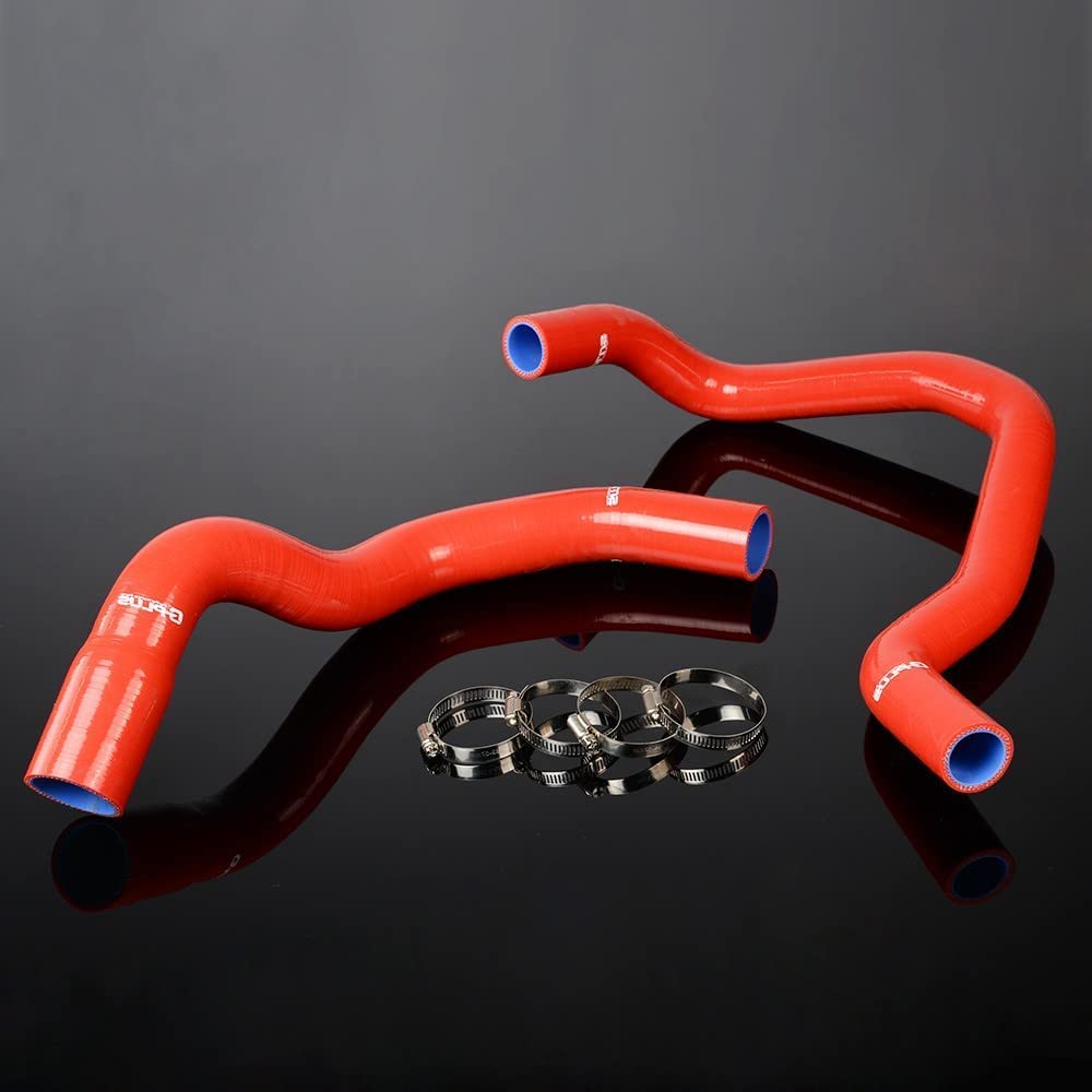 G-PLUS Silicone Radiator Hose Clamps Compatible With 1984-2005 Jeep Cherokee XJ 4.0l 242 CID L6 Red