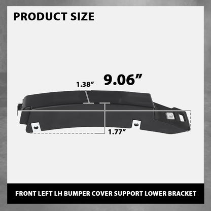 G-PLUS Front Left LH Bumper Cover Support Lower Bracket Compatible with Buick Envision 2016 2017 2018 2019 2020 22905948, GM1026101 Black