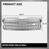 G-PLUS Front Grill Compatible with Land Rover Range Rover Vogue L405 2013 2014 2015 2016 2017 Silver Upper Grille LR055880