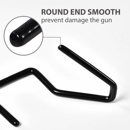 G-PLUS 5pcs/Bag Pistol Display Holder,Handgun Pistol Revolver Safe Storage Stand Display Holder Single Rack,Black Handgun Rack Pistol Stand Black