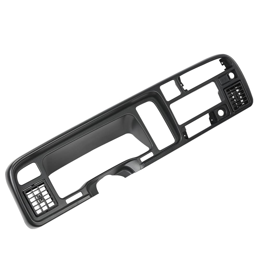 G-PLUS Dash Bezel Radio Trim Panel Compatible with Dodge Ram 1994-1997 Surround Dashboard Instrument Cover 55114870-1 (Black ABS Plastic)