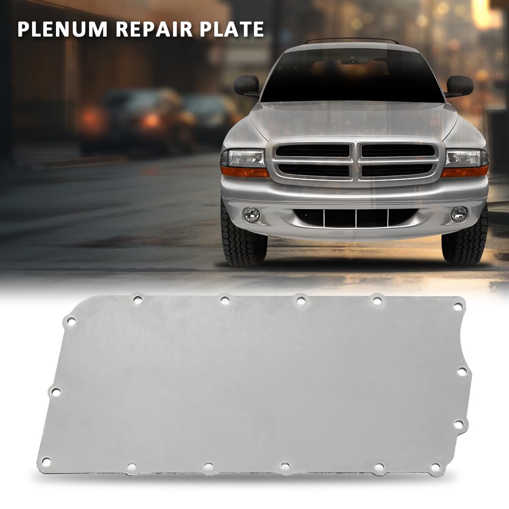 G-PLUS Intake Manifold Plenum Repair Plate Compatible with Dodge 360 Magnum V8 1992-2003 5.2L 5.9L Engines Aluminum