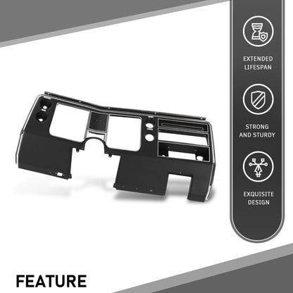 G-PLUS Dash Instrument Panel Bezel Cover, Compatible with Chevy Chevelle El Camino 1968 Without Air Black
