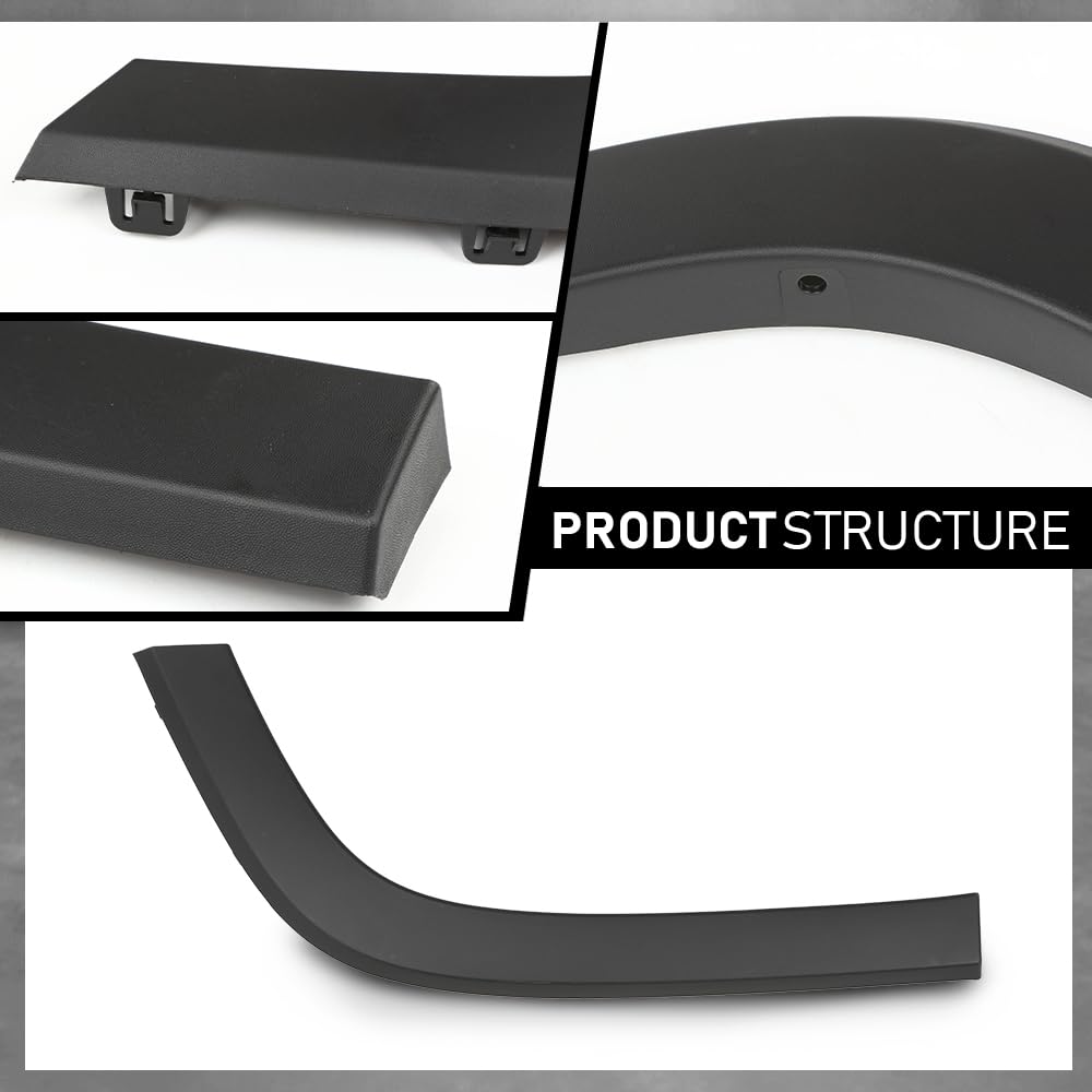 G-PLUS Rear Left Wheel Flare Molding Compatible with Jeep Cherokee 2019-2022 Not Fit Trailhawk Models Wheel Opening Molding Arch Trim 68316003AD, 68316007AB Black