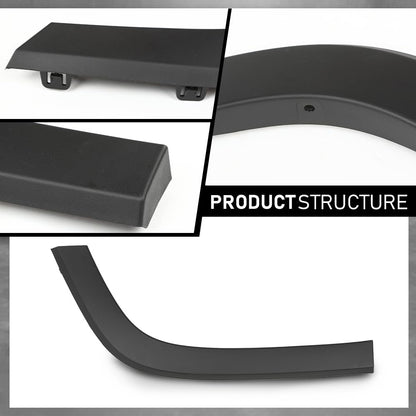 G-PLUS Rear Left Wheel Flare Molding Compatible with Jeep Cherokee 2019-2022 Not Fit Trailhawk Models Wheel Opening Molding Arch Trim 68316003AD, 68316007AB Black