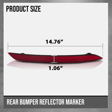 G-PLUS Rear Bumper Reflector Right for Volvo XC60 2018-2024 Red Side View
