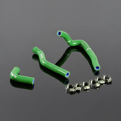 G-PLUS Silicone Radiator Coolant Hose Clamps Kit Compatible With Kawasaki KX65 KX 65 2000-2008 2001 2002 2003 2004 2005 2006 2007 Green