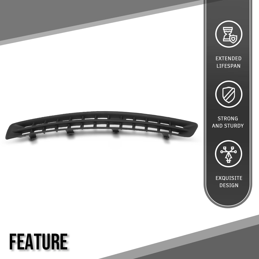 G-PLUS Front Left Bumper Grille Compatible with Volvo XC90 V8 2007-2011 / V8 Sport 2007-2008 Fit 3.2 R-Design 2012-2014 / Sport 2008 / Volvo XC90 2007-2014 30678953, VO1038107 Black