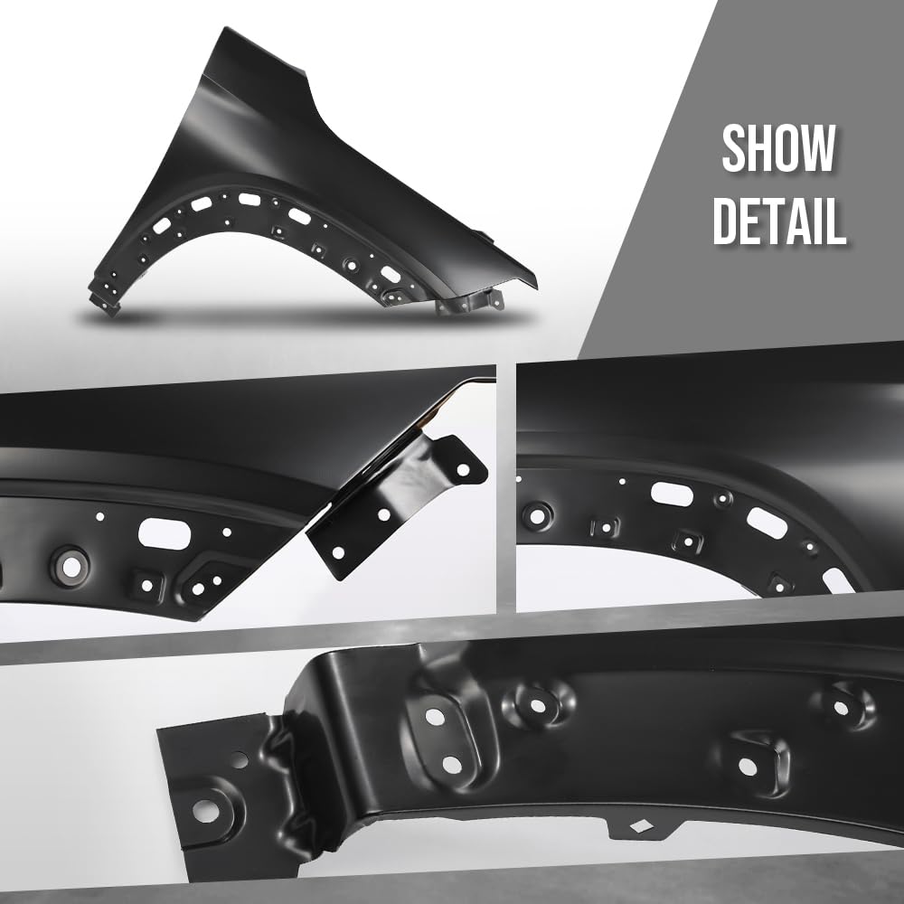 G-PLUS Fender Front Right Passenger Side Compatible with Chevy Trailblazer 2021-2026 Black