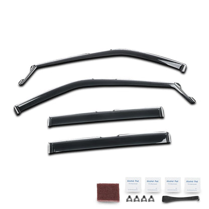 G-PLUS in-Channel Side Window Vent Visor Deflectors Rain Guards Compatible with Ford Explorer 2020-2022 PC Impact-Resistant Material 4 PCS Smoky