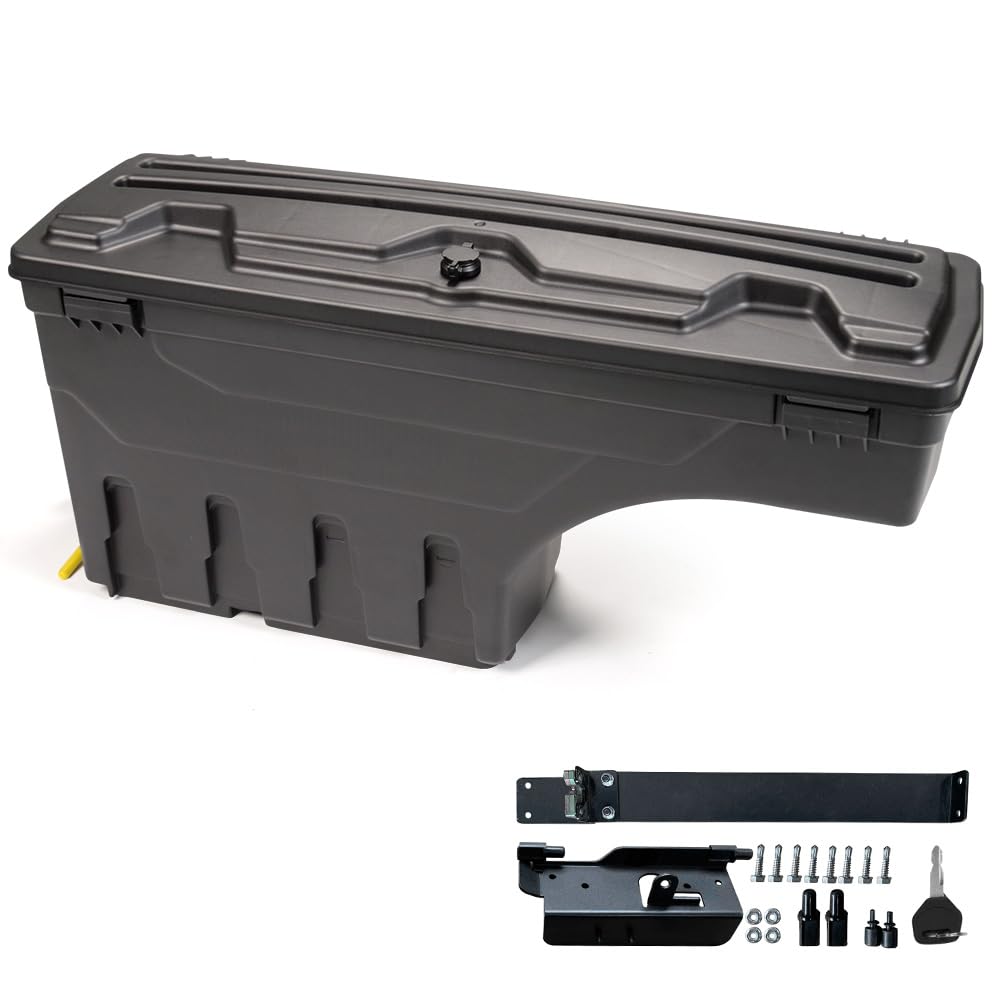 G-PLUS Truck Bed Storage Box Compatible wth Dodge Ram 1500 2500 3500 2002-2018 Lockable Tool Box Truck Bed Tool Case Rear Left Driver Side