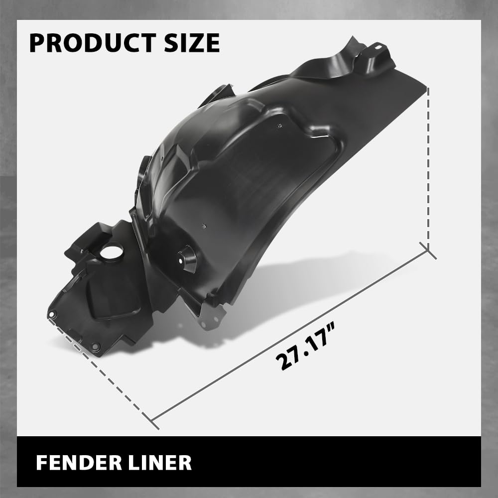 G-PLUS Front Right Fender Liner Inner Assembly, Compatible with Benz GLC300 GLC350e GLC43 GLC63 2016-2023, Passenger Side, 2536910403, MB1249188