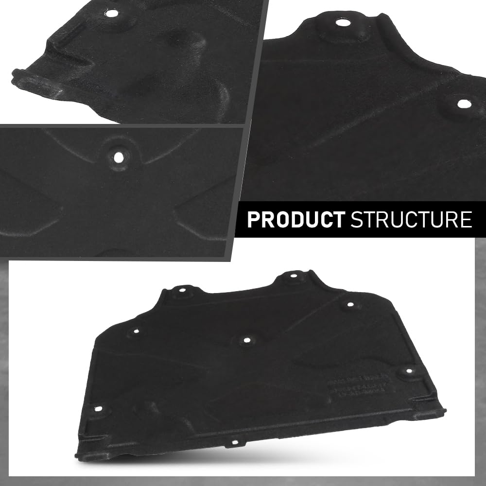 G-PLUS Engine Under Splash Shield Cover, Compatible with Audi S4 2018-2023/ Audi A4 2017-2023, 8W0863822B