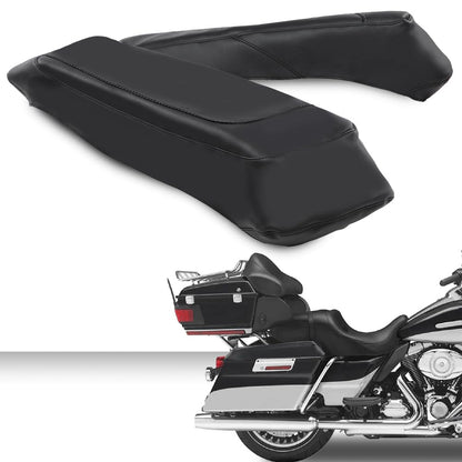 G-PLUS Pair Plain Hard Leather Saddlebag Speaker Lid Covers Fit 1993-2013 Touring Road King Electra Road Street Glide