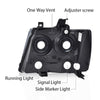 G-PLUS Headlights Assembly Compatible with Chevy Tahoe Subarban Avalanche 2007-2014 Set Pair Bumper Corner Headlamps Left & Right Smoky Lens Black Housing Amber Reflector,faros delanteros