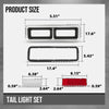 G-PLUS Tail Light Set, Bezels, Lens, Right & Left Compatible with Chevy Camaro 1968 Red