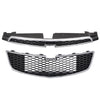 G-PLUS Front Bumper Upper & Lower Grill Compatible with Chevy Cruze 2011-2014 (Not Fit ECO Model) Black Grille Pair GM1200624, 95225615